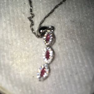 Ruby and sapphire pendant